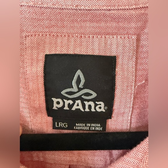 Prana Men's Pink Short Sleeve Shirt - Picture 4 of 5